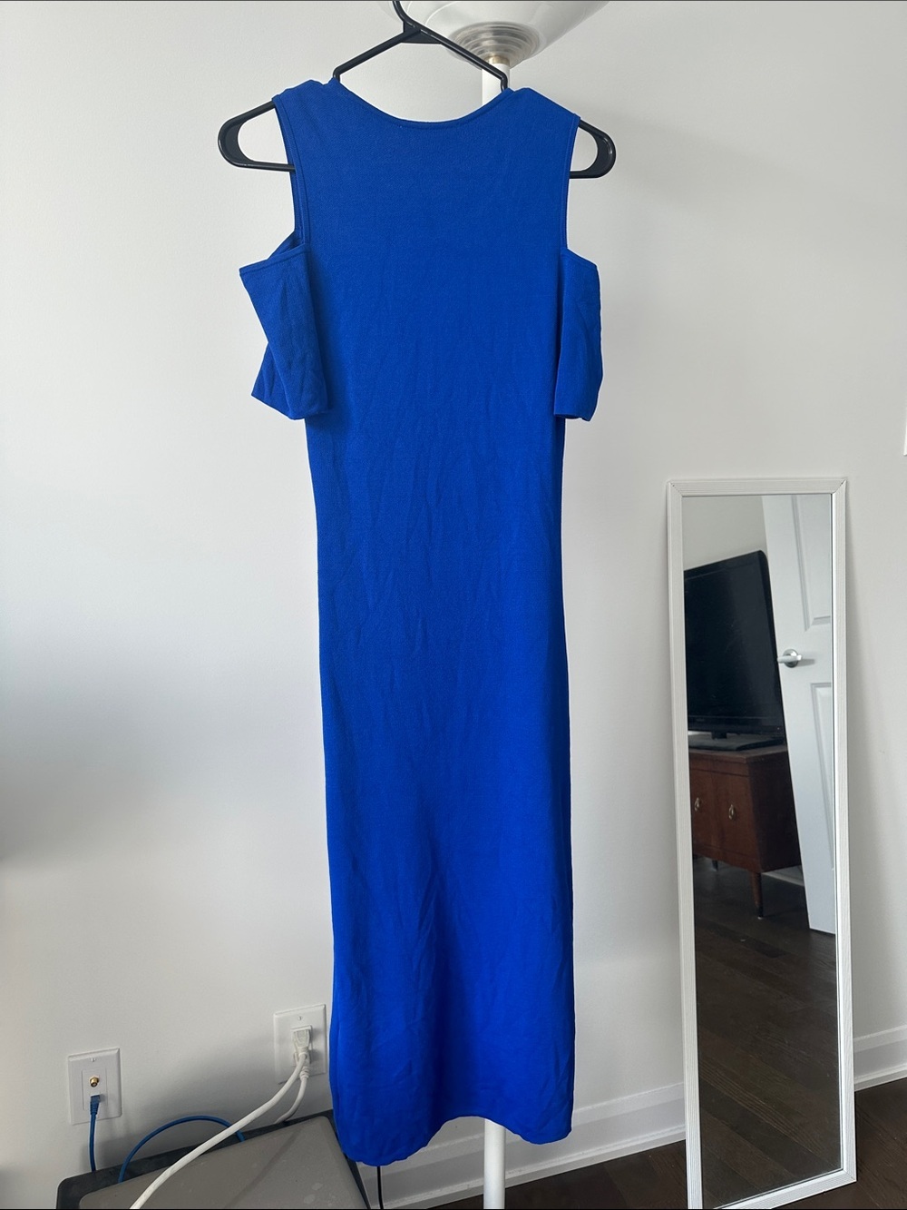 Michael Michael Kors Royal Blue Cold-Shoulder Maxi bodycon Dress - Picture 4 of 4